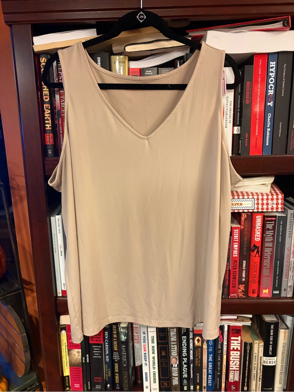 Susan Graver Beige Liquid Knit Tank